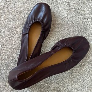Leather flats by Garnet Hill